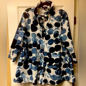Yushi Tunic Blue Bubble Design